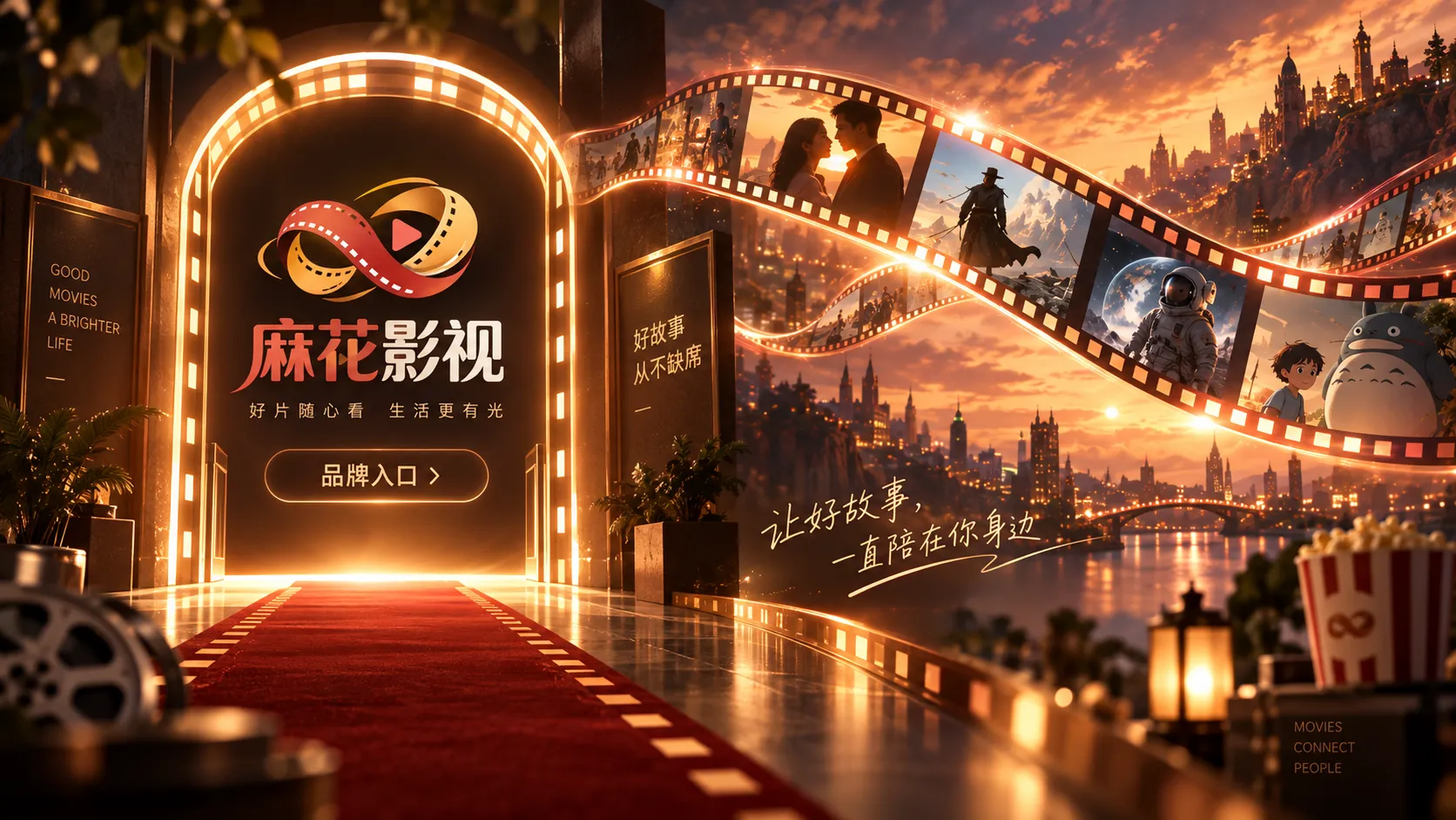 电影院银幕的光束与暗场